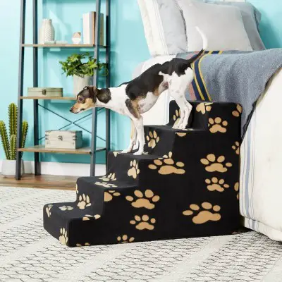 Best Pet Supplies Paw Print Foam Dog Stairs