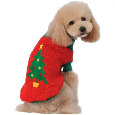 D KING D KING Turtleneck Dog Holiday Sweater