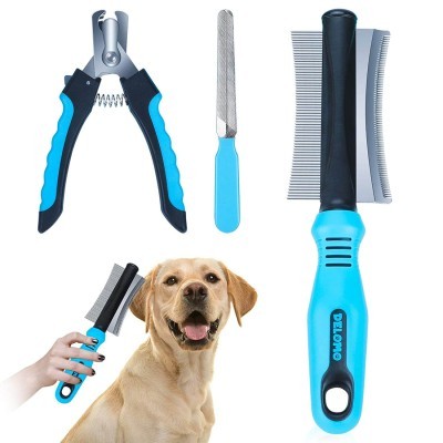 DELOMO Pet Grooming & Deshedding Tool Kit