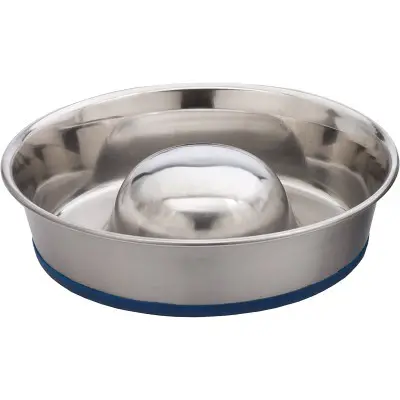 DuraPet Slow Feed Stainless Steel Dog Bowl