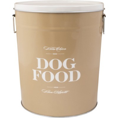 Harry Barker Taupe Bon Chien Dog Food Container