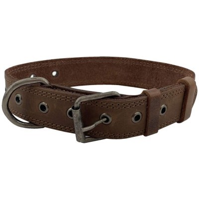 Hide & Drink Rustic Leather Dog Collar