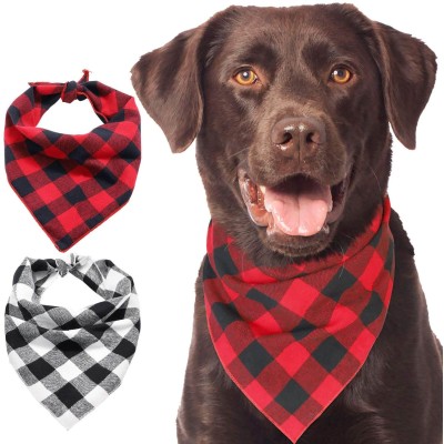 Kytely Plaid Pet Dog Bandana