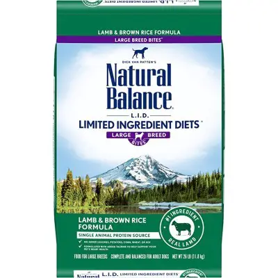 Natural Balance Limited Ingredient Lamb & Brown Rice Large Breed Bites Recipe Dry Dog Food