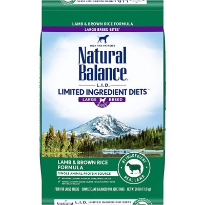 Natural Balance Limited Ingredient Lamb & Brown Rice Large Breed Bites Recipe Dry Dog Food