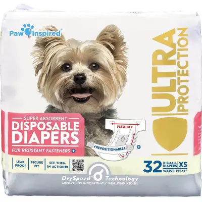 Paw Inspired Disposable Dog Diapers