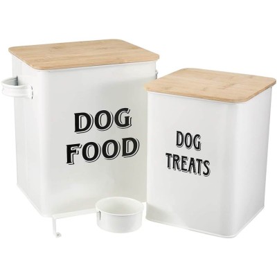 Pethiy Dog Food and Treats Storage tin Containers