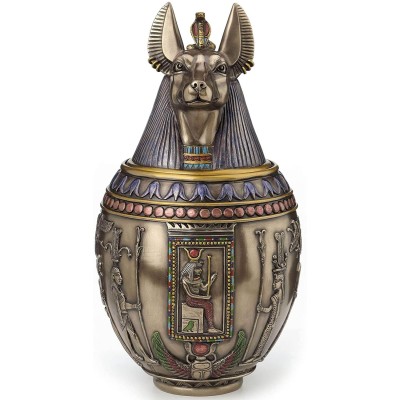 Rare Egyptian Anubis Dog Memorial Urn