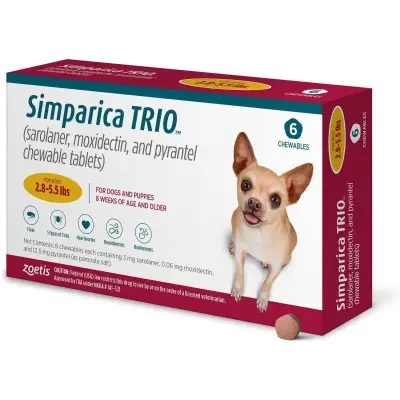 Simparica Trio 2,8 - 5,5 lbs