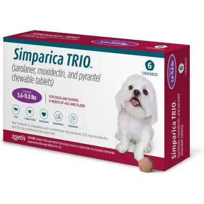 Simparica Trio 5,6 - 11 lbs