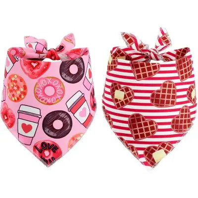 Valentine’s Day Dog Bandana 2 Pack