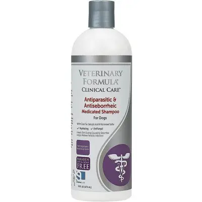 Veterinary Formula Antiparasitic & Antiseborrheic Medicated Dog Shampoo