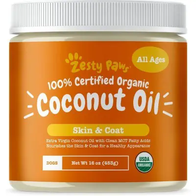 Zesty Paws Organic Extra Virgin Coconut Oil for Dogs