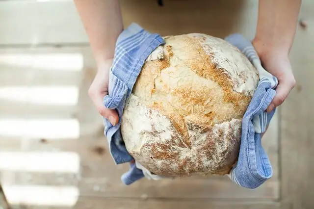 bread in hands