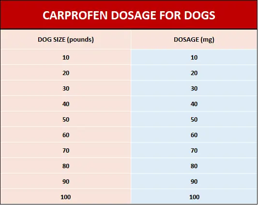 Carprofen for dogs - dosage