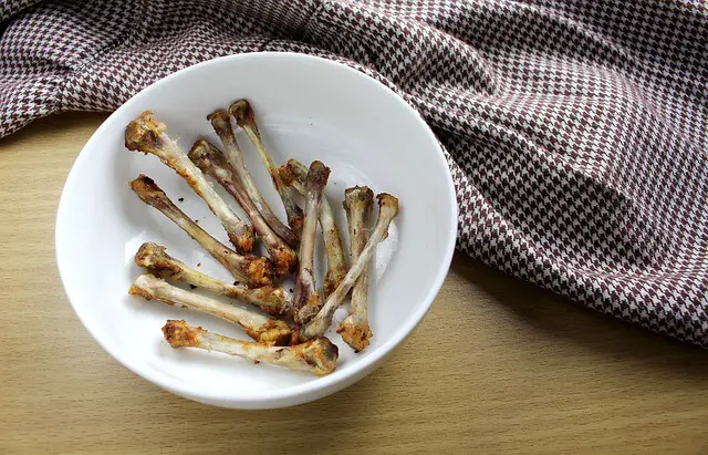 chicken bones in plate