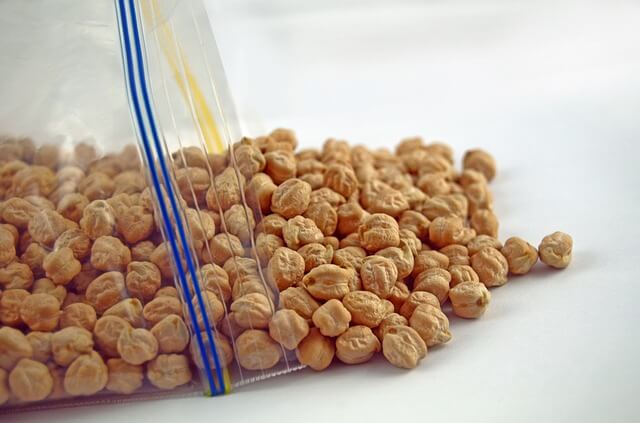 chickpeas in bag