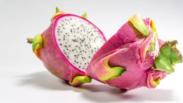 dragon fruit cut in half