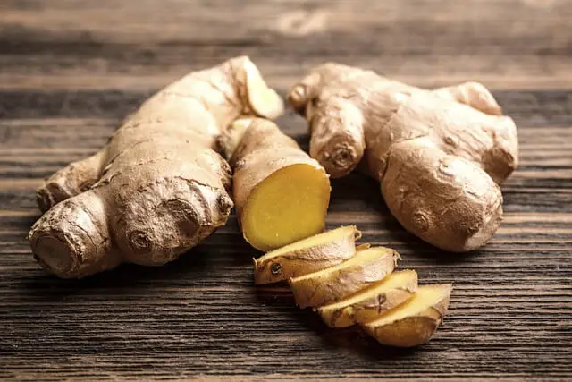 ginger on table