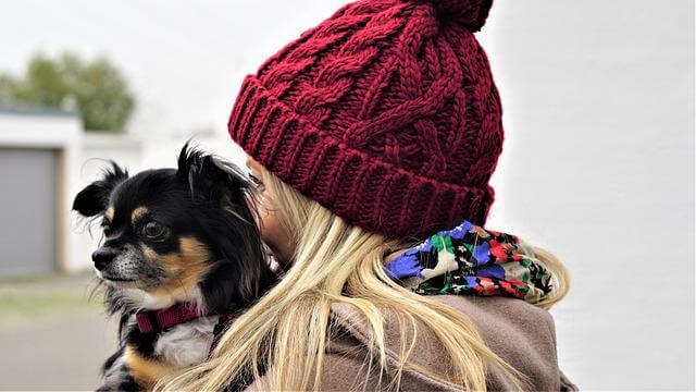 girl and dog