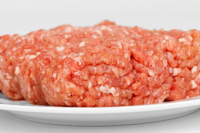 ground beef on plate