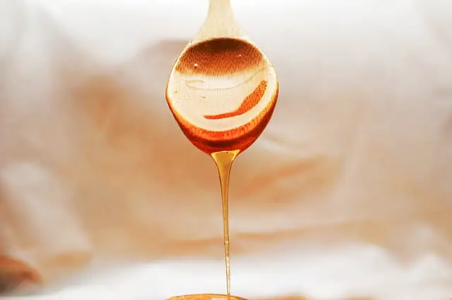 honey on a spoon