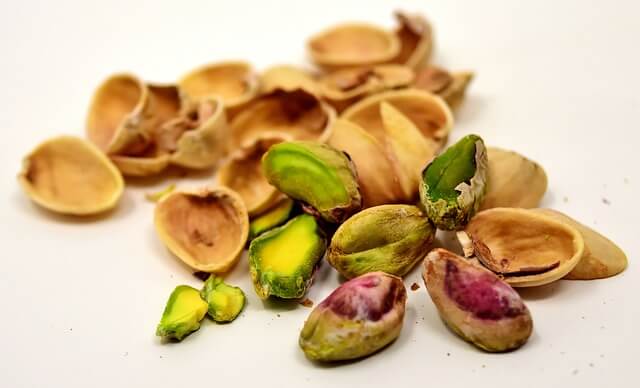 pistachios on table