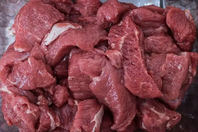 raw beef closeup