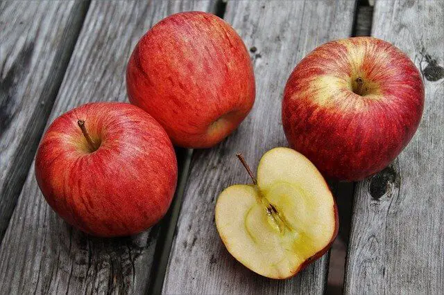 red apples on table