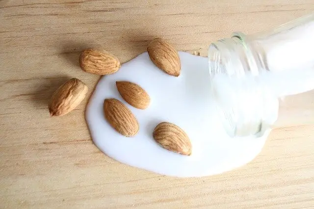 spilled almond milk