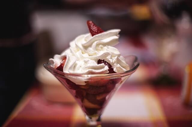 strawberries and whipped cream